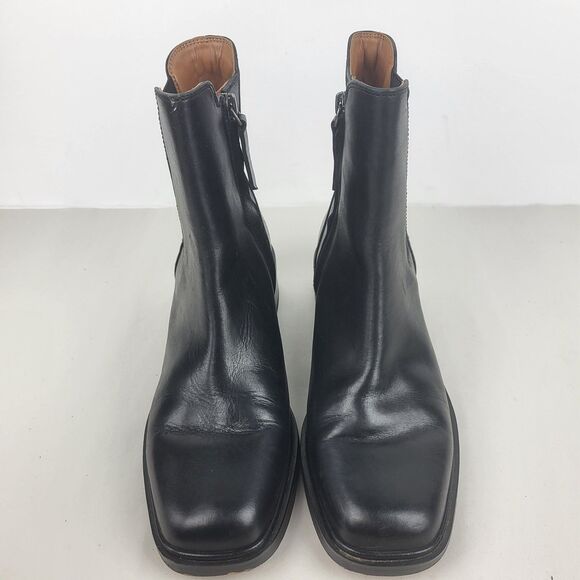 Franco Sarto Chelsea Black Leather Ankle Boots Size 6M - Picture 7 of 15